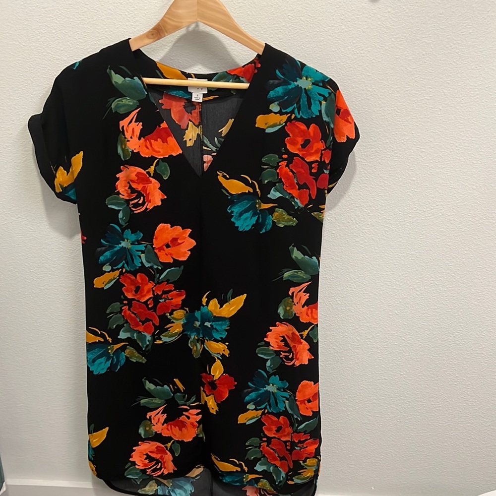 A new day, floral shift dress, small